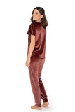 Burgundy Velour Tracksuit: Chic & Comfortable Homewear