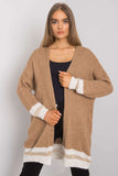 Unbuttoned Knit Cardigan in Soft Camel Blend
