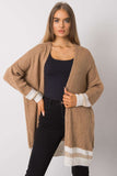 Unbuttoned Knit Cardigan in Soft Camel Blend