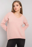 Light Pink Oversized Sweater with Long Sleeves
