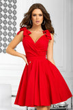 Charming Bow-Tied Girly Dress with Flared Bottom