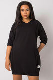 Chic Black Dress with Pockets & 3/4 Sleeves
