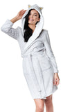 Charming Hooded Warm Dressing Gown with Cute Ears