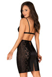 Sensual Lace Trim Lingerie Set with Slip Skirt