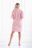 Light Pink Embossed Hearts Bathrobe for a Feminine Touch