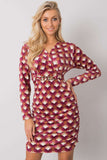 Elegant Dirty Pink Velour Long Sleeve Dress for All Occasions