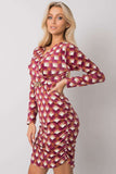 Elegant Dirty Pink Velour Long Sleeve Dress for All Occasions