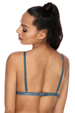 Lace-Trimmed Soft Bra in Marine with Delicate Details