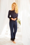 Chic Long Sleeve Pyjama Set with Tulle Frills