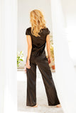 Elegant Minimalist Satin Blouse and Trousers Set