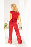 Elegant Satin Lombok Set with Blouse and Trousers