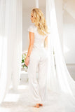 Elegant Satin Blouse and Wide-Leg Trouser Set
