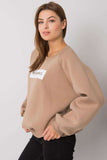 Beige Cotton Hooded Sweatshirt for Everyday Comfort
