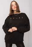 Black Long Sleeve Hooded Sweatshirt for Everyday Wear