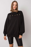 Black Long Sleeve Hooded Sweatshirt for Everyday Wear