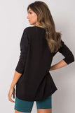 Black 3/4 Sleeve Cotton Blouse for Everyday Style