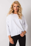 Elegant White Cotton Blouse with 3/4 Sleeves for Women