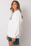 Ecru Long Sleeve Sweatshirt with Inscription