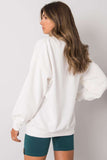 Ecru Long Sleeve Sweatshirt with Inscription