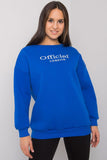 Casual Long Sleeve Sweatshirt with Front Inscription