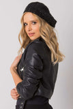 Elegant Black Rhinestone and Pearl Women's Cap
