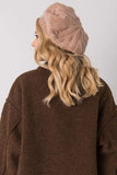 Rhinestone & Pearl-Embellished Dark Beige Ladies Cap