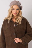 Elegant Dark Beige Crystal-Embellished Beret Hat