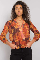 Blouse model 161285 Factory Price - brown / s