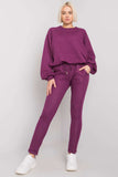 Quilted Tracksuit Set: Sweatshirt & Trousers with Pockets