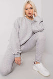 Quilted Sweatshirt and Trousers Tracksuit Set