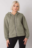 Hooded Quilted Sweatshirt with Front Pockets for Ladies