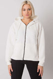 Hooded Quilted Zip Sweatshirt with Front Pockets for Ladies