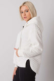 Hooded Quilted Zip Sweatshirt with Front Pockets for Ladies