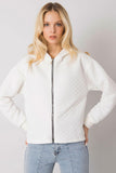 Quilted Hooded Zip-Up Sweatshirt without Pockets