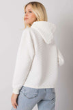 Quilted Hooded Zip-Up Sweatshirt without Pockets