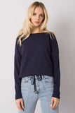Straight Cut Long Sleeve Blouse with Bottom Tie