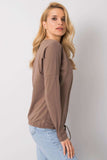 Straight Cut Long Sleeve Blouse with Bottom Tie