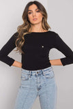 Straight Cut Blouse with 3/4 Sleeves and Pocket Detail