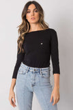 Straight Cut Blouse with 3/4 Sleeves and Pocket Detail