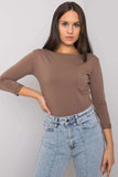 Straight Cut Blouse with 3/4 Sleeves and Pocket Detail