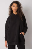 Long Cut Hooded Sweatshirt with Kangaroo Pocket