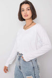 V-Neck Long Sleeve Cotton Blouse for Everyday Wear