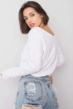 V-Neck Long Sleeve Cotton Blouse for Everyday Wear