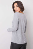 V-Neck Cotton Blouse with Long Sleeves for Everyday Wear