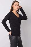 Long Sleeve V-Neck Cotton Blouse for Everyday Wear