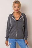 Ladies' Hooded Zipped Sweatshirt with Pockets