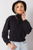 Straight Cut Long Sleeve Turtleneck Ladies' Sweatshirt