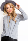 Versatile Long Sleeve Blouse with Simple Cut