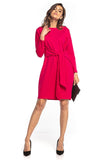 Kimono-Style Loose Midi Dress with Tie Belt