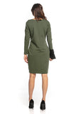 Elegant Kimono-Style Midi Dress with Tie Belt